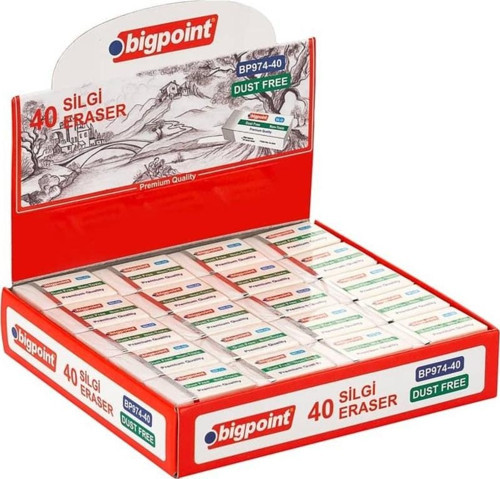 Dust-Free Silgi Beyaz - Küçük Boy 40'lı Kutu
