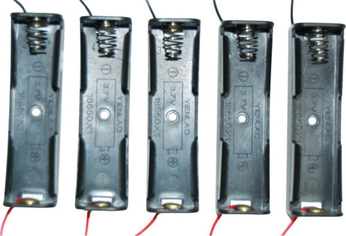 18650 Li-on Pil Yuvası Tekli 5'li Paket - 3.7V Kablolu Batarya Yuvası