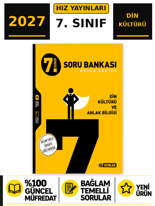 Hız 2027 7.Sınıf DİN KÜLTÜRÜ %100 Maarif Yeni Müfredat Beceri Temelli Soru Bankası(YENİ ÜRÜN)
