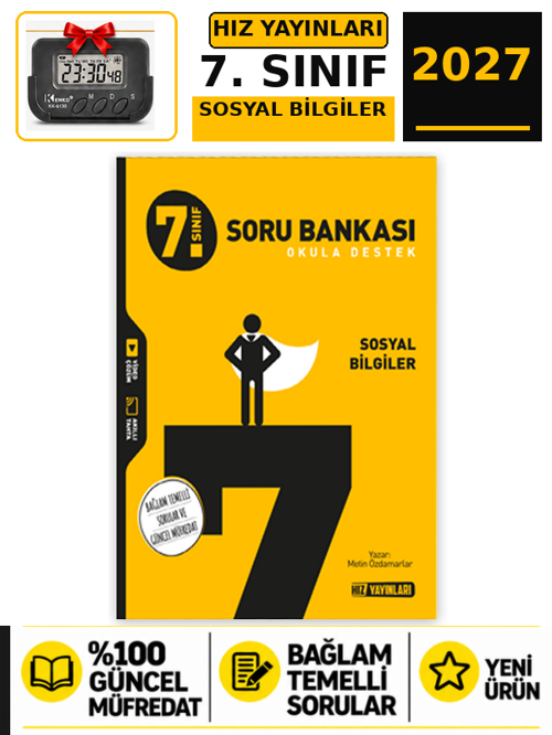 Hız 2027 7.Sınıf SOSYAL BİLGİLER %100 Maarif Yeni Müfredat Beceri Temelli Soru Bankası +Kronometre