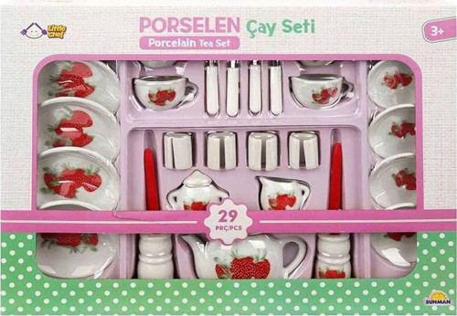 Oyuncak Çay Takımı 29 Parça Porselen (Karışık Model, 1 Adet) S00Ch2129