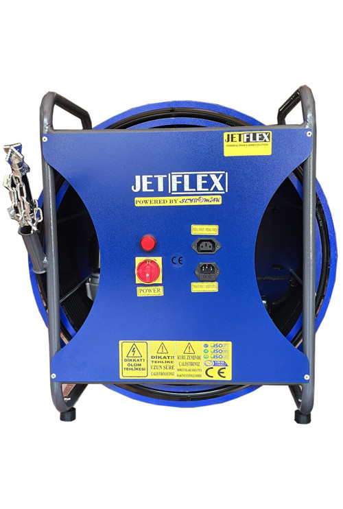 Kanal Tıkalı Gider Açma Makinesi yeni nesil Jetflex 30 metre Esnek Şaftlı