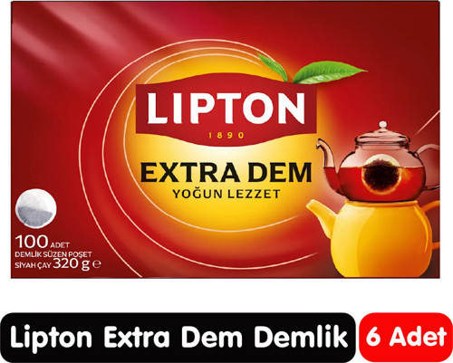 Extra Dem Demlik Poşet Siyah Çay 100 Adet 6 Paket