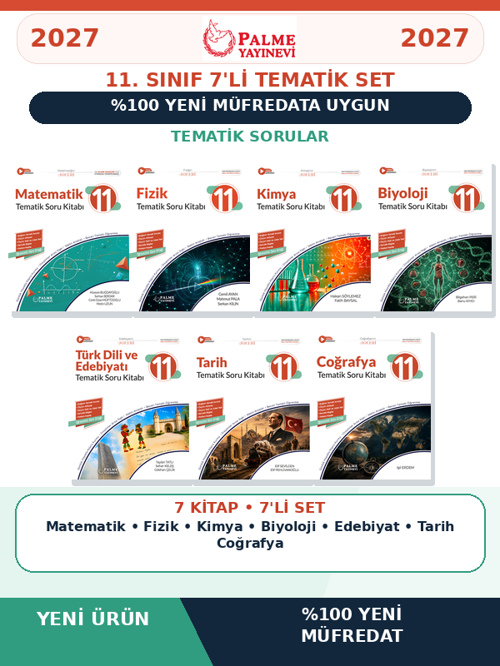 11.Sınıf 2027 7 Kitap(M-E-F-K-B-T-C) %100 Yeni Müfredat Tematik Soru Bankası (Yeni Ürün)