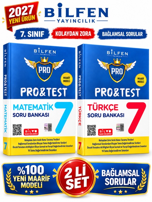Bilfen 7.Sınıf Protest 2027 Matematik-Türkçe %100 MAARİF Model Bağlamsal Soru Bankası Seti
