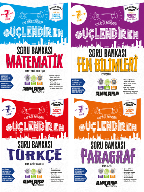 2027 7.Sınıf Güçlendiren Matematik-Türkçe-Fen-Parag.Bağlam Temelli %100 Yeni Müfredat Soru Bankası Seti