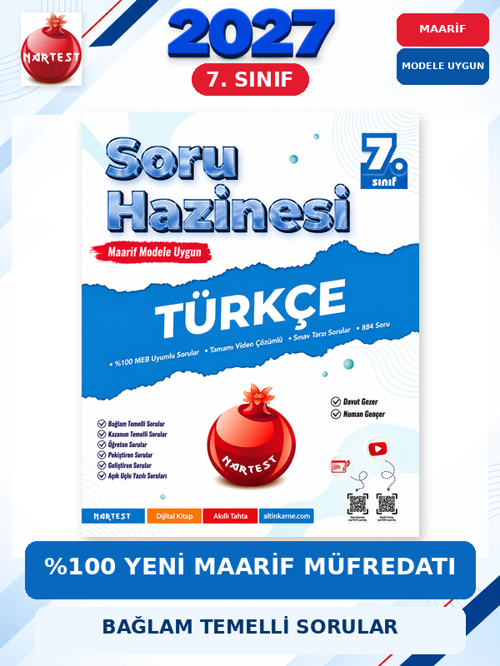 Soru Hazinesi 2027 7.Sınıf TÜRKÇE %100 Maarif Model Bağlam Temelli Soru Hazinesi