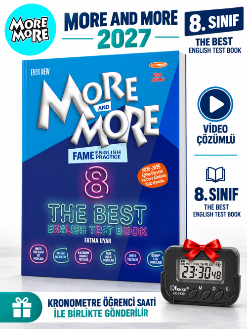 Güncel 8.Sınıf 8 MORE&MORE More & More 8 Fame The Best English Test Book+Kronometre(YENİ ÜRÜN)