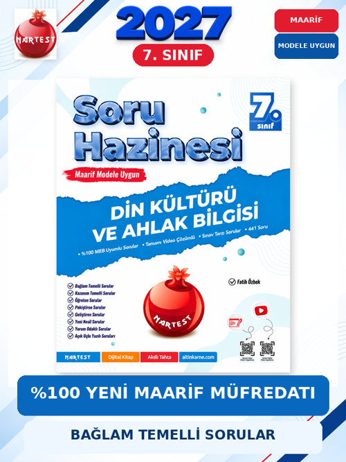 Soru Hazinesi 2027 7.Sınıf DİN KÜLTÜRÜ %100 Maarif Model Bağlam Temelli Soru Hazinesi