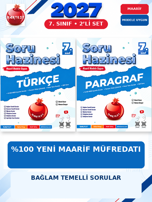 Soru Hazinesi 2027 7.Sınıf Türkçe-Paragraf %100 Maarif Model Bağlam Temelli Soru Hazinesi Seti