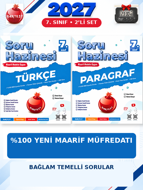 Soru Hazinesi 2027 7.Sınıf Türkçe-Paragraf %100 Maarif Model Bağlam Temelli Soru Hazinesi Seti+Kronometre
