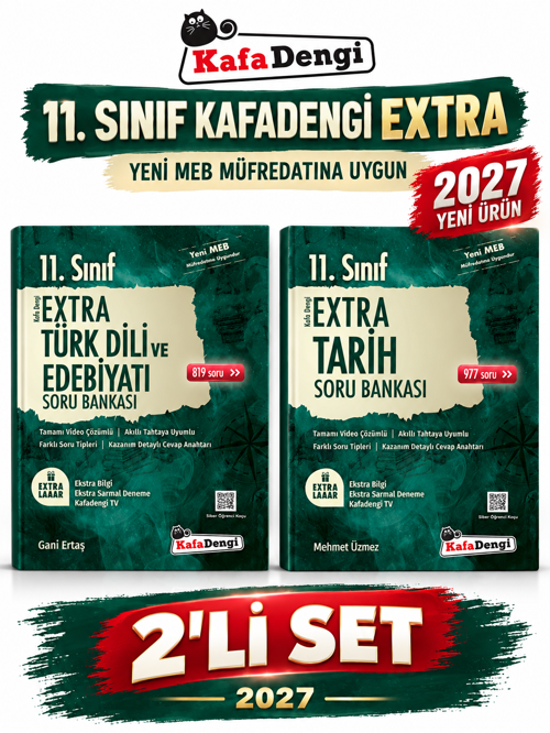 Extra 2027 11.Sınıf Edebiyat-Tarih 2 Kitap %100 YENİ MÜFREDAT Soru Bankası Set(Yeni Ürün)