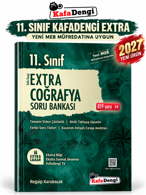 Extra 2027 11.Sınıf COĞRAFYA %100 YENİ MÜFREDAT Soru Bankası (Yeni Ürün)