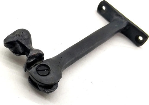 Antika Tarz Dekoratif Pirinç Kafalı Panjur Stoperi - 105x55 Mm, Oksit