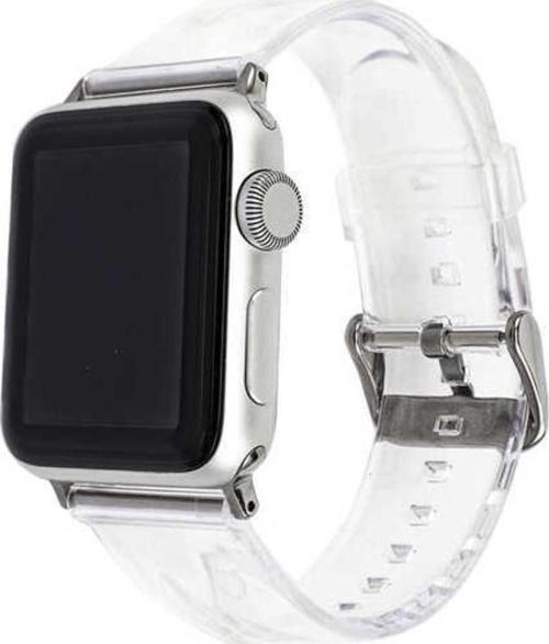 ​​​Apple Watch 38mm KRD-13 Şeffaf Silikon Kordon