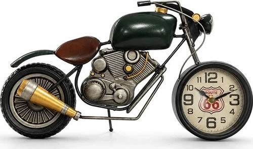 Motosiklet Tasarımlı Metal Duvar Saati Alk5790