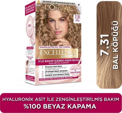 L’Oréal Paris Excellence Creme 7.31 Bal Köpüğü Saç Boyası