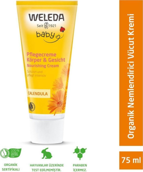Calendula Organik Nemlendirici Vücut Kremi 75ml