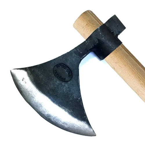 Keserli Saplı Büyük Ay Balta 90 Cm - Dövme Çelikten