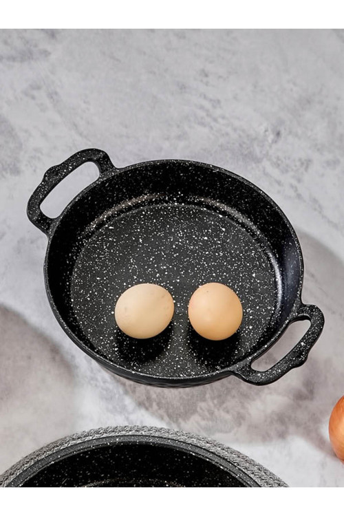Crystal Döküm Granit 18 Cm Yapışmaz Taban Yumurta,omlet,sucuk Sahan