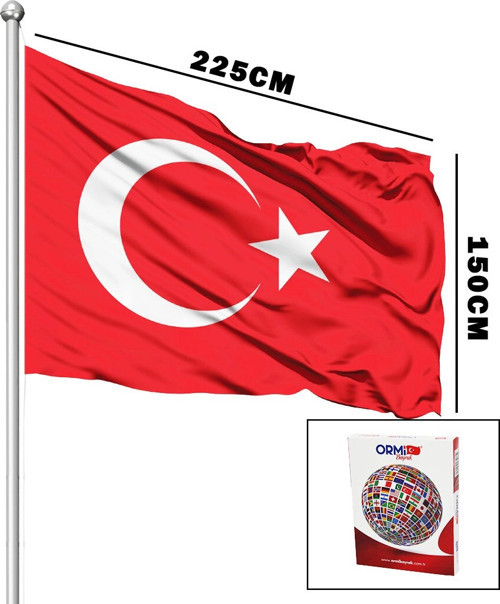 Türk Bayrağı - 150x225 cm - Alpaka Kumaş