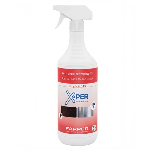 Marine - Pas ve Siyah Leke Temizleyici Bixy Flott 125 (1 L): Ovalamak Yok! 20 Saniyede Pas ve Siyah Lekelere Son!