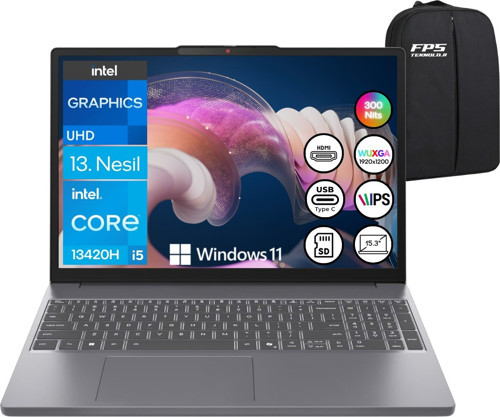 Ideapad Slim 3 I5-13420H 24GB Ram 512GB SSD 15.3" Wuxga W11 83K1003MTR Taşınabilir Bilgisayar