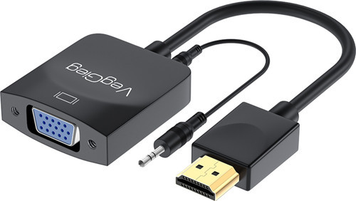 HDMI to VGA Çevirici Adaptör 3.5mm Ses Çıkışlı Full HD 1080P 60Hz