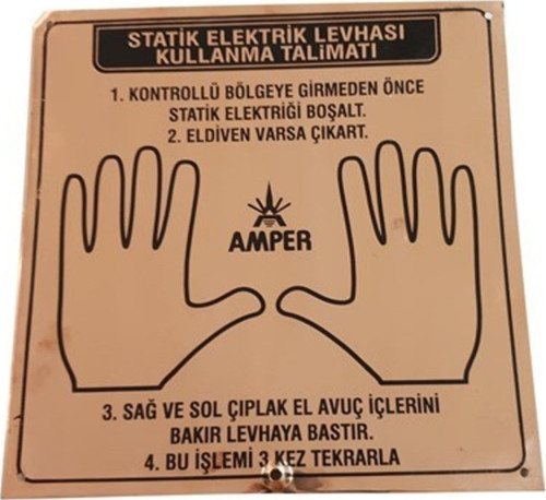 Statik Elektrik Levhası (kullanım Talimatlı)