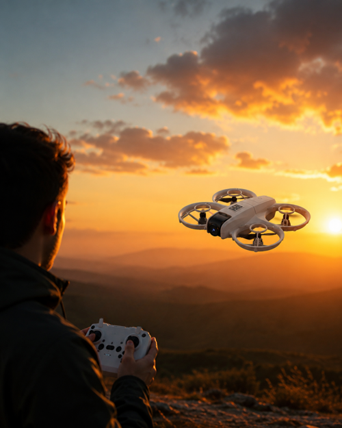 tekno Uzun Şarj Süreli Kameralı Mini Drone Işıklı Akıllı Uçuş Sistemli 2026