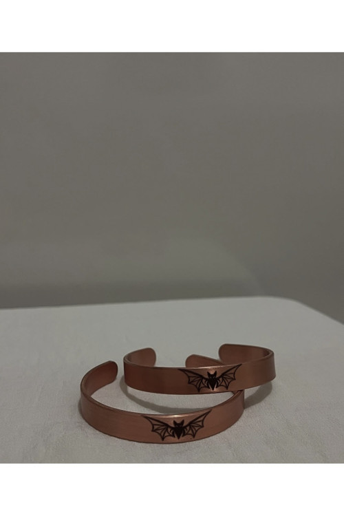 Bakır bileklik yarasa model