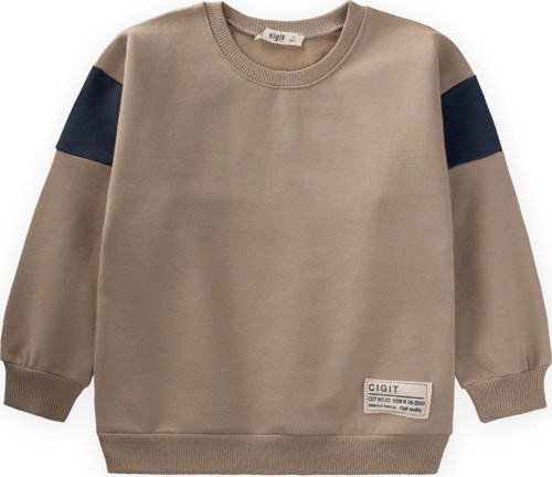 Garni Detaylı Sweatshirt 2-10 Yaş S Vizon