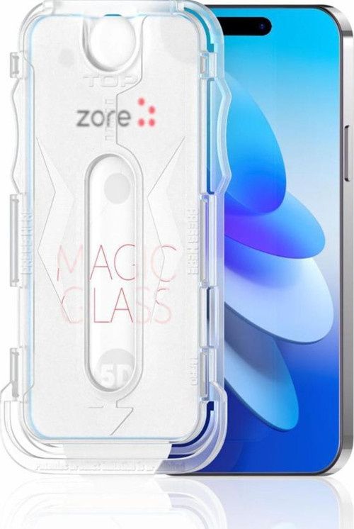 Apple iPhone 15 Plus Zore Kolay Uygulama Aparatlı 5D Magic Glass Cam Ekran Koruyucu