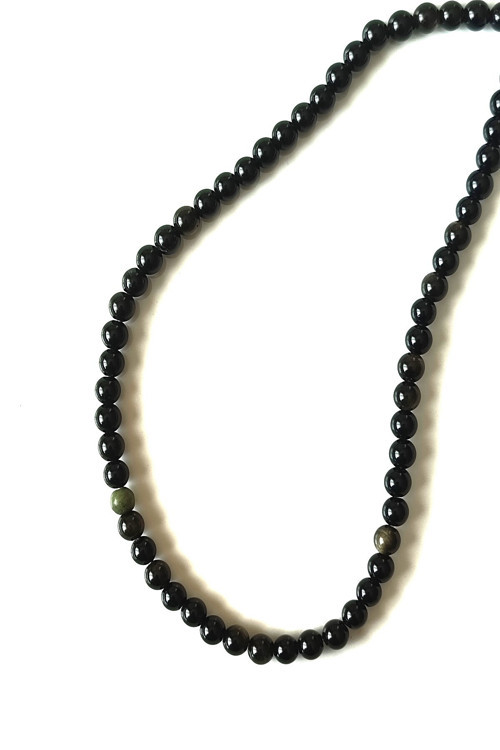Sertifikalı 6 Mm Gold Obsidyen Doğaltaş Dizi