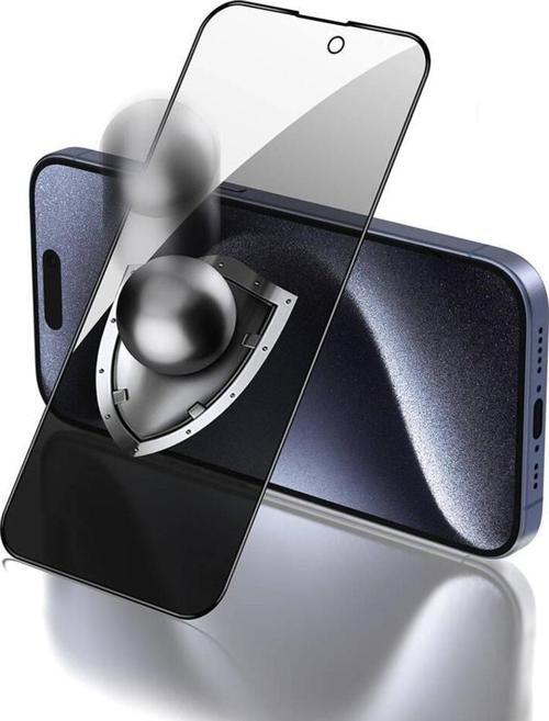 Apple iPhone 15 Pro Zore Rika Premium Privacy Temperli Cam Ekran Koruyucu