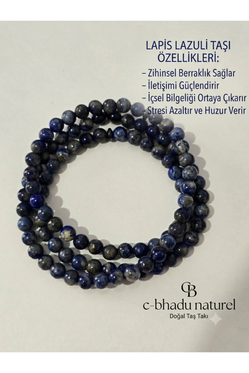 Sertifikalı 6 Mm Lapis Lazuli Doğaltaş Kolye, Bileklik, Tespih