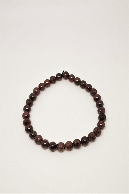 Sertifikalı 6 Mm Lal Granet Garnet Doğaltaş Bileklik