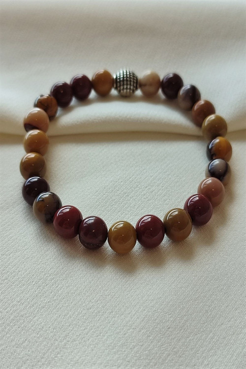 Sertifikalı 8 Mm Mokait Jasper Doğaltaş Bileklik