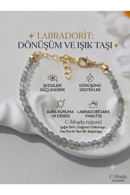 Sertifikalı 3 Mm Labradorit Doğaltaş Bileklik