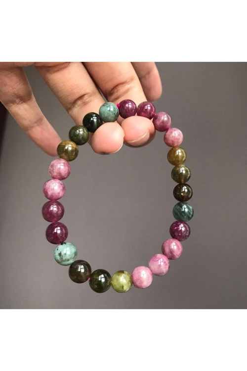 Doğal Turmalin Taş Bileklik 8Mm