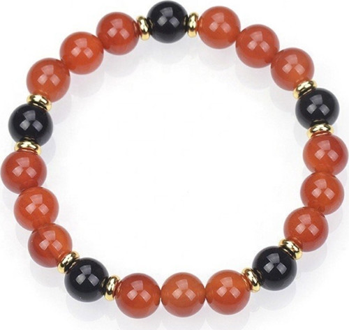 Obsidyen Jasper Doğal Taş Bileklik 8Mm