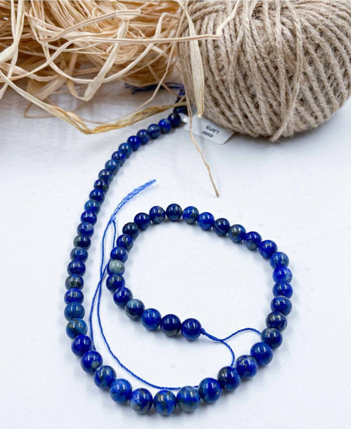 Lapis Lazuli Küre Kesim 6 Mm Doğal Taş Dizi
