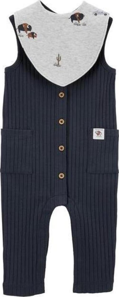 Layette Erkek Bebek 2'li Tulum Şapka Set