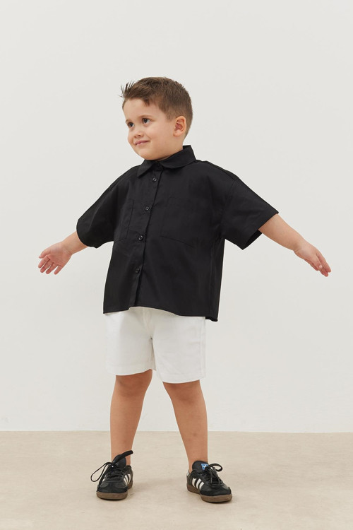 Oversize Gömlek Siyah