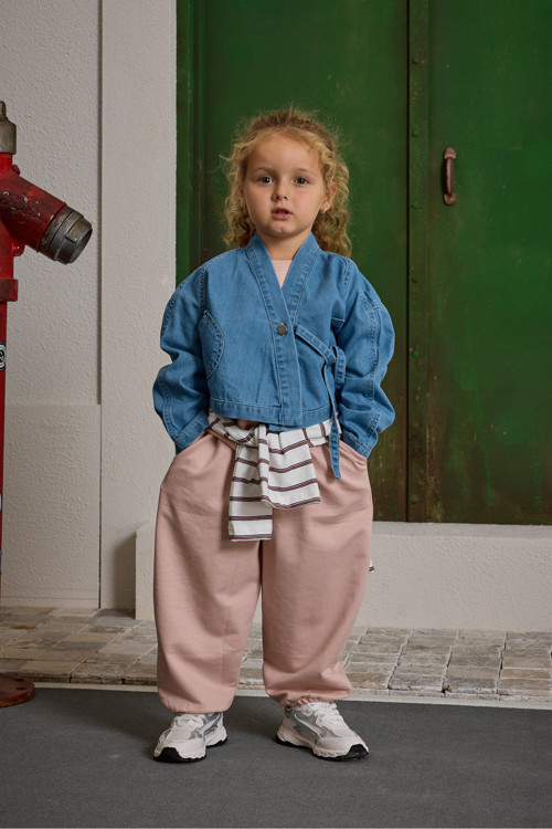Denim Kimono Ceket Açık Mavi