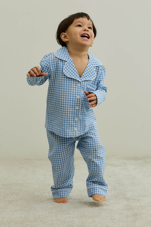 Pötikare Pamuk Pijama Takım Mavi