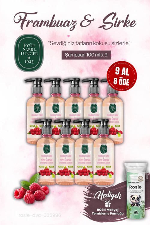 9 AL 8 ÖDE Sirke Şampuan Frambuazlı 100 ml ROSIE makyaj pamuğu