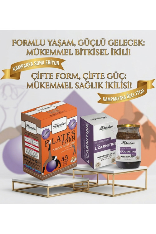 Pilates Form Karışık Bitki Çayı 45’Li + L-Carnitine Bitkisel Macun Seti