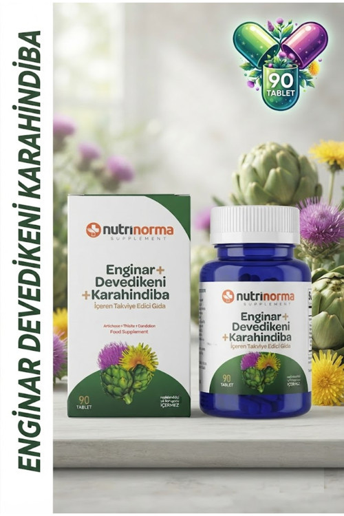 Nutrinorma Enginar + Devedikeni + Karahindiba 90 Tablet | Premium Bitkisel İçerik | Günlük Kullanıma Uygun Takviye
