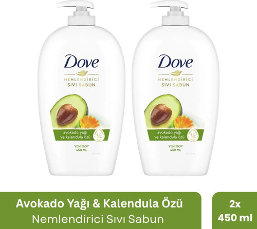 Avokado Yağı ve Kalendula Özü Sıvı Sabun 450 ml x 2 Adet